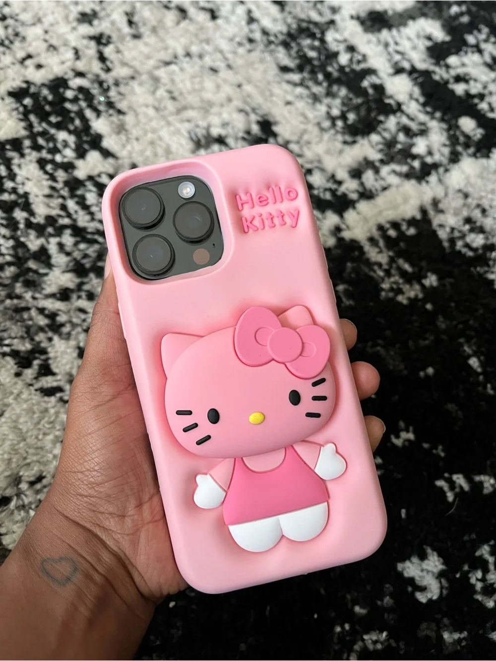 Hello Kitty Pink 3D Silicone Phone Case with Raised Character